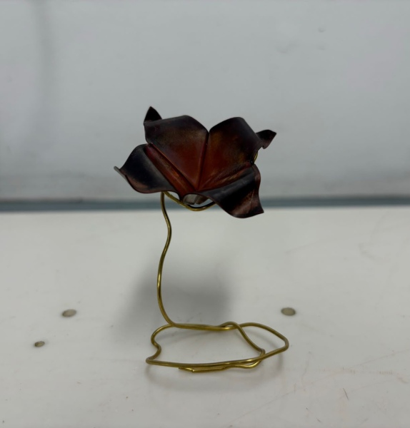 Eternal Flower, Fun with Metal with Connie Pfeiffer, Week 6