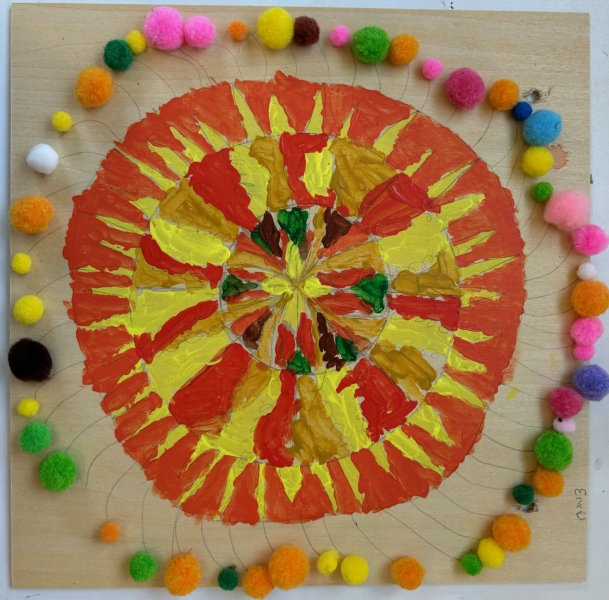 Mixed Media Mandala, Summer Sun Fun: Session B with Carole Firth, Week 9