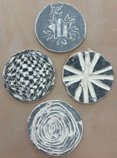 Underglaze Coaster Set, Clay Tiles with Julia Peterson, Week 3