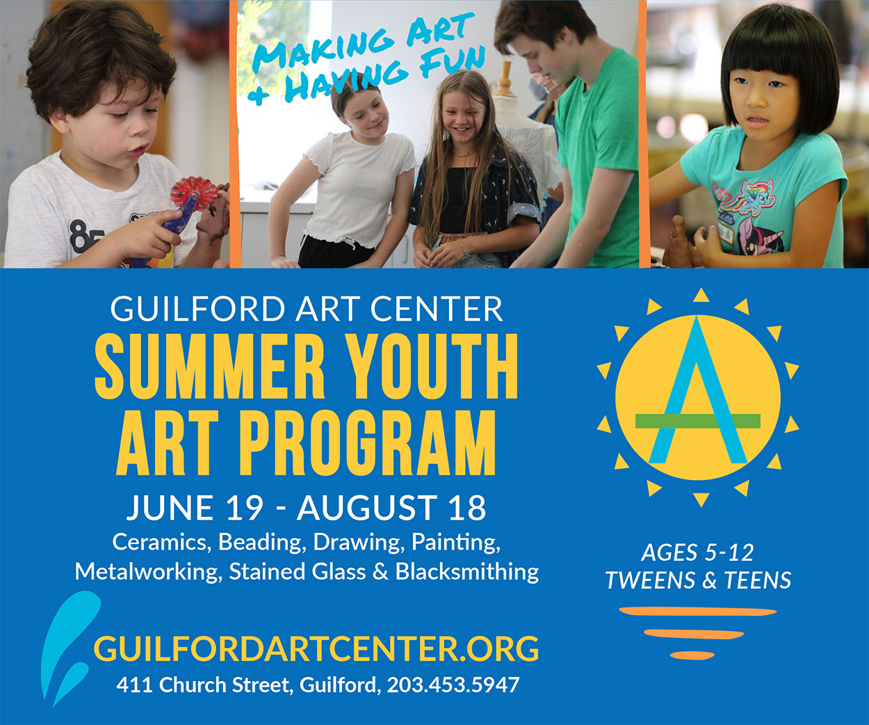 Register Now for Youth & Teen Summer Art Program at Guilford Art Center ...