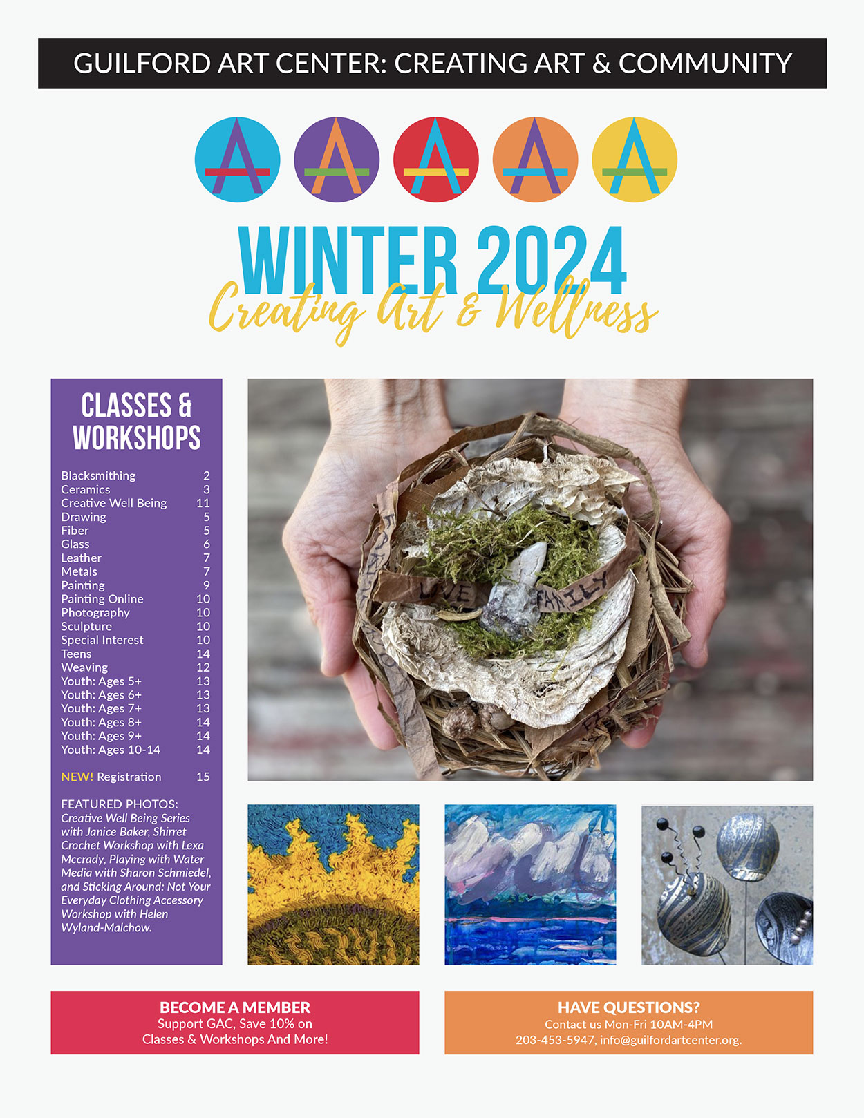 Guilford Art Center Opens Registration for 2024 Winter Semester Classes